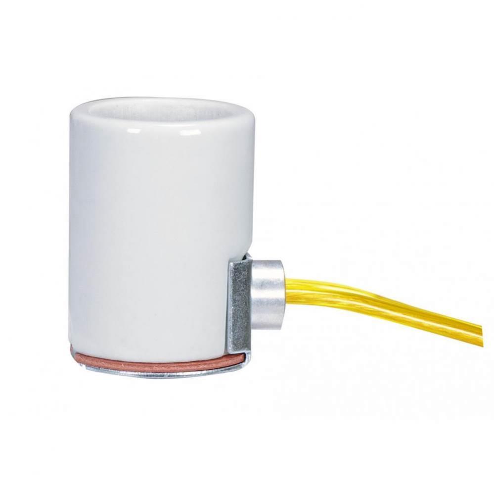Porcelain Side Outlet Socket 36'' Leads