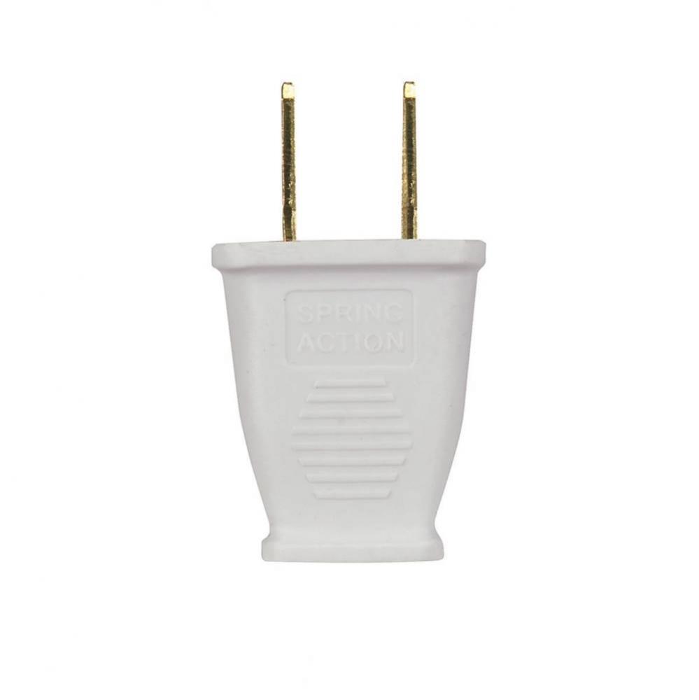 White Plug 2 Pole 2 Wire
