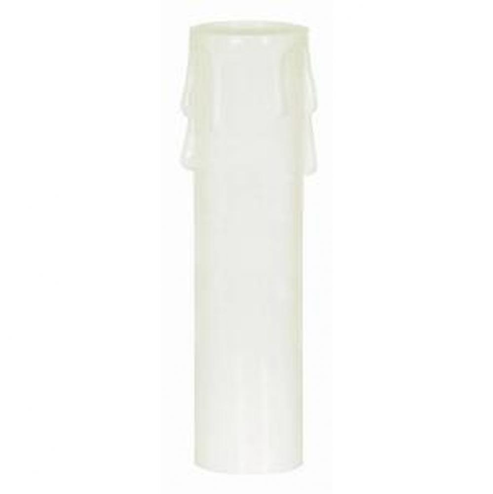 4'' Medium White Drip Candle Cover