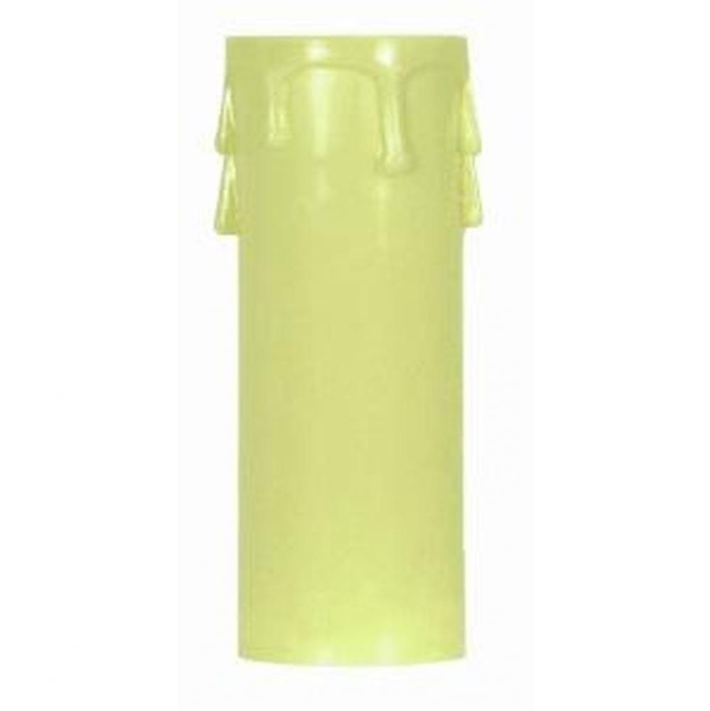 4'' Ed. Candle Cover Ivory/Ivory Drip