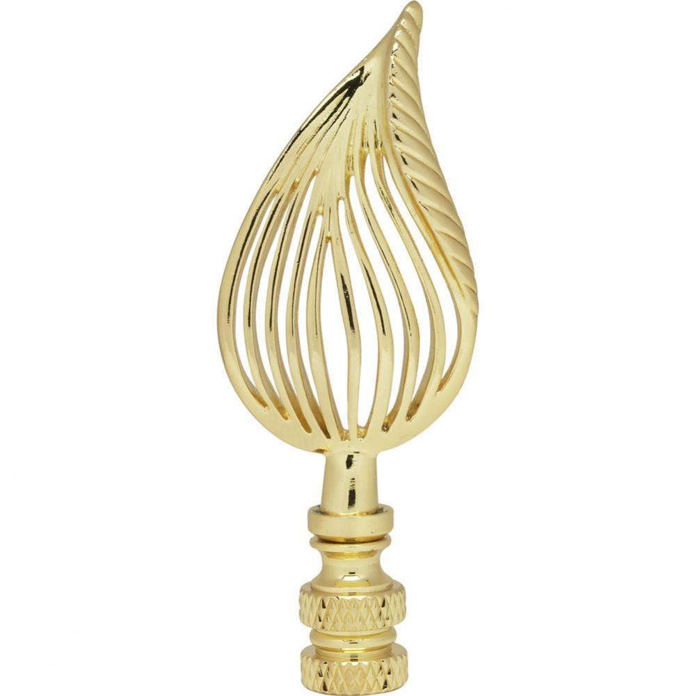 Pf8028 Leaf Brass Finial