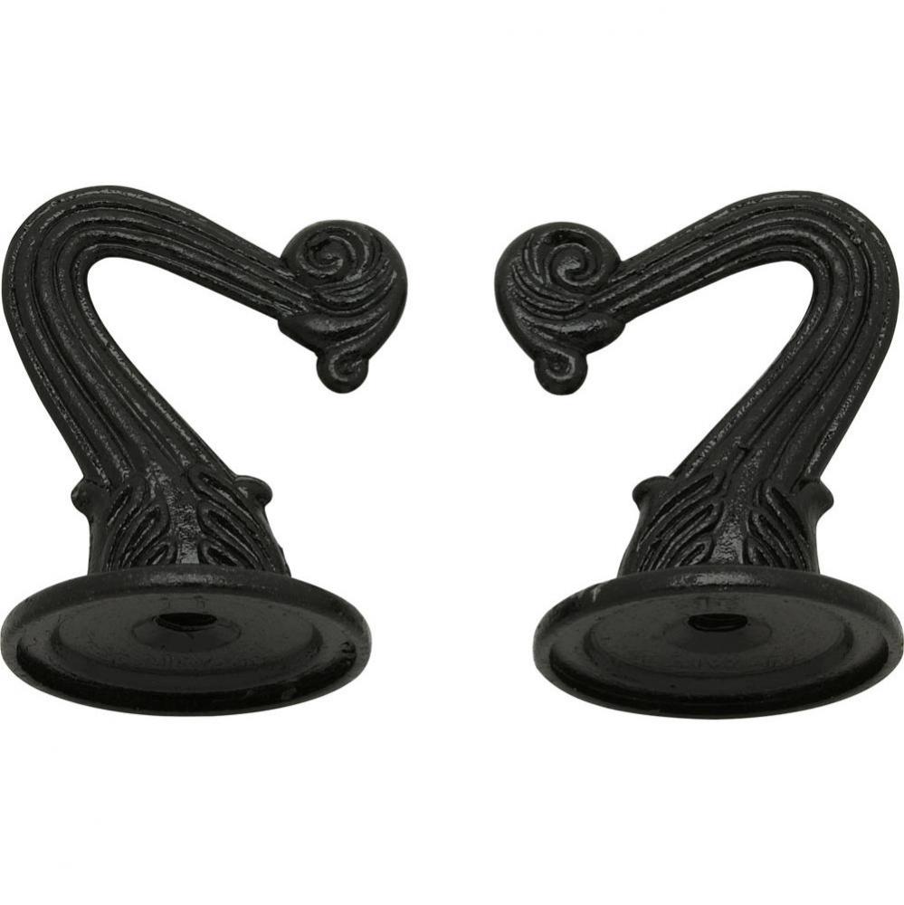 Black Finish Metal Hooks and HDWE