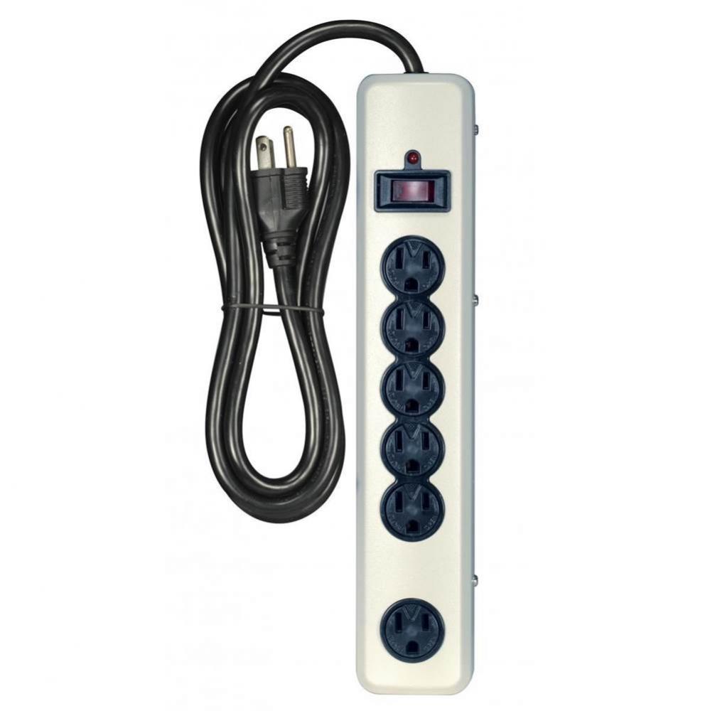 Beige 6 Outlet Metal Surge