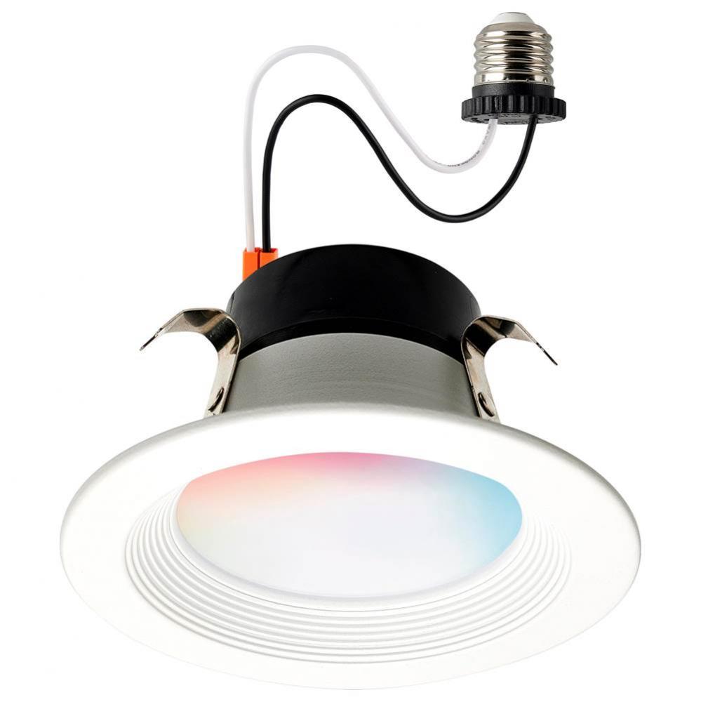 10.5 Watt; LED Retrofit Downlight; 4 Inch Round; Starfish IOT; RGB and Tunable White; 120 Volt; 90