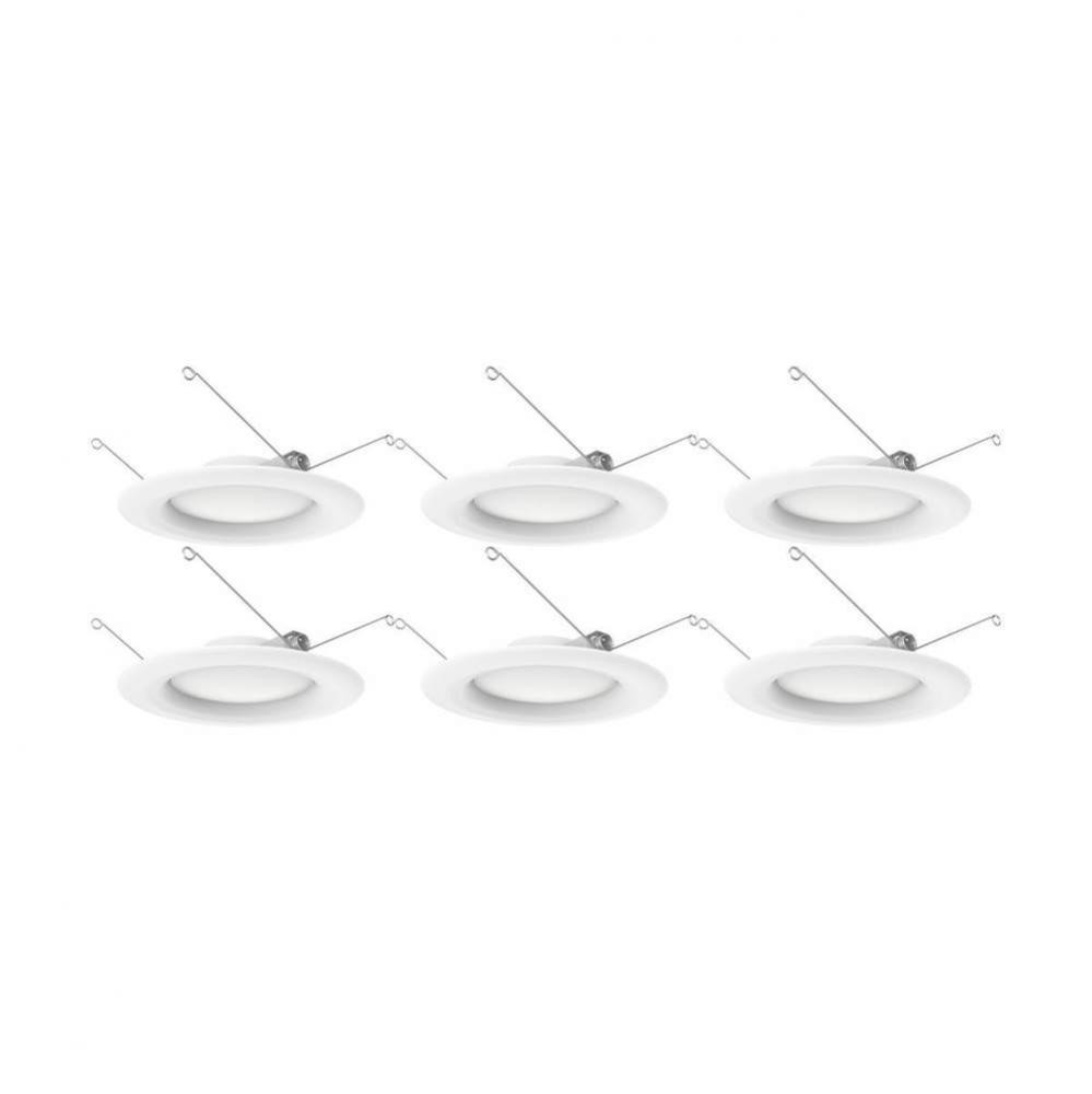 9.2 W LED Downlight Retrofit, 5-6'', 90 CRI, 3000K, 120 V, Pack of 6