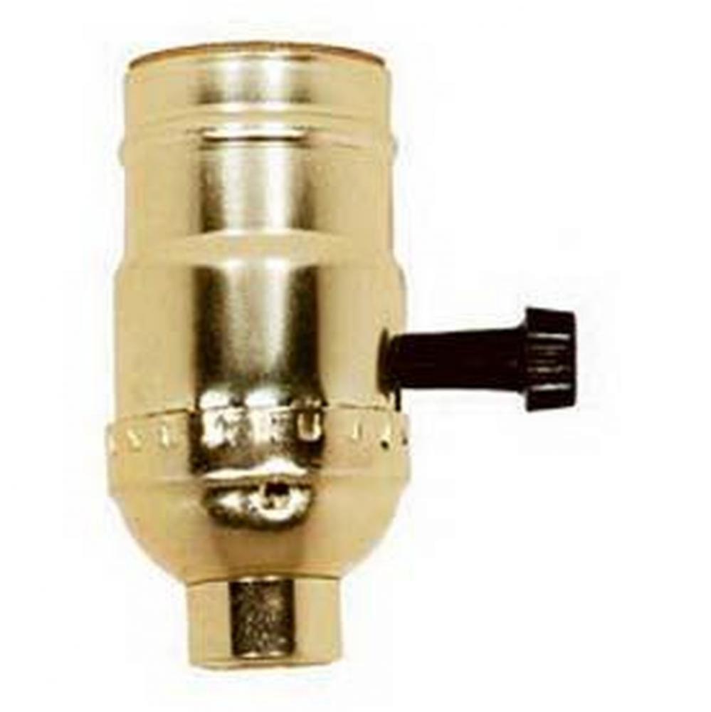 Brite Gilt Finish 3 Way Socket 1/4 Cap LSS