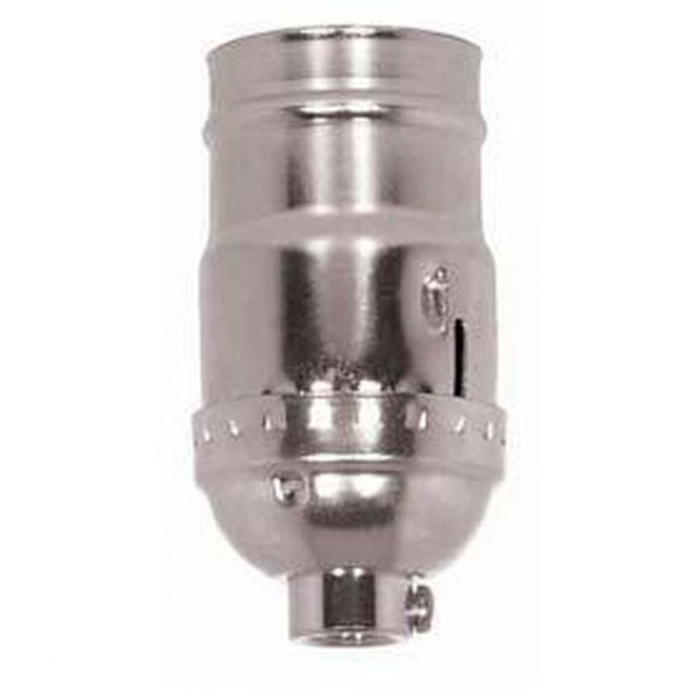 Nickel Finish 3 Way Keyless Socket 1/8 Cap
