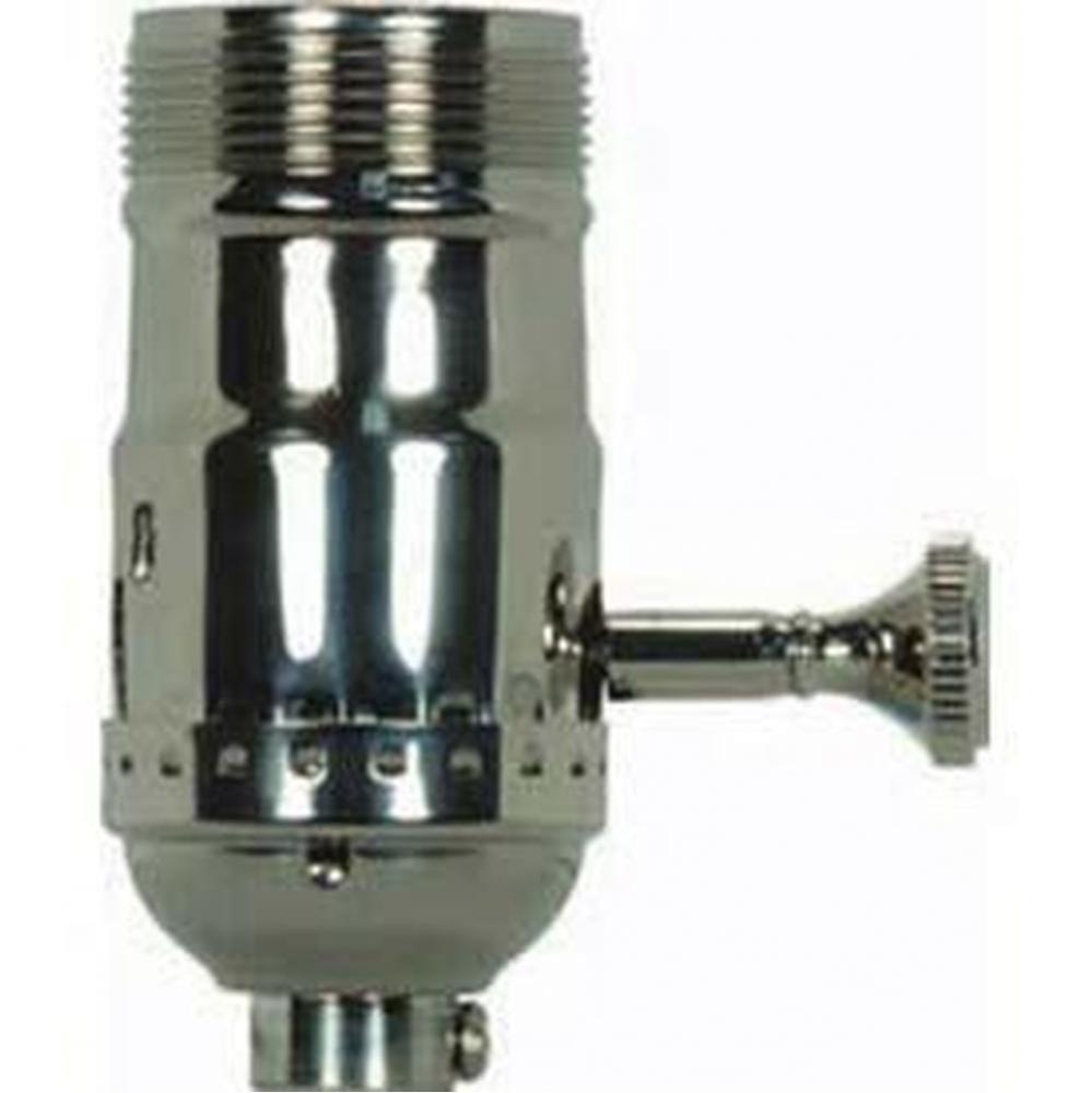 Polished Nickel Finish Stamped Brass 3 Pc 150 W Dimmer Socket