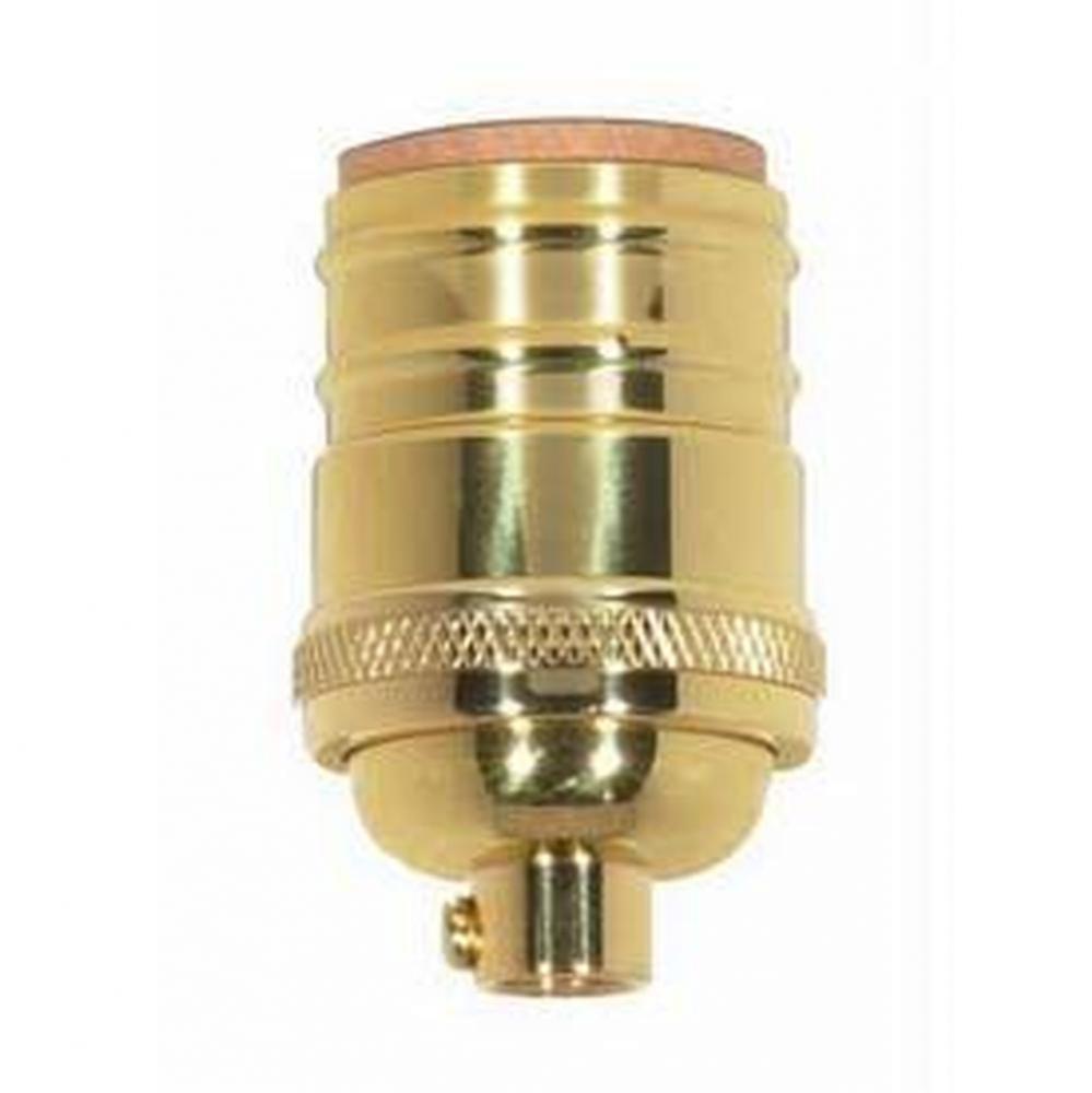 Polished Cast Brass Short Keyless Socket
