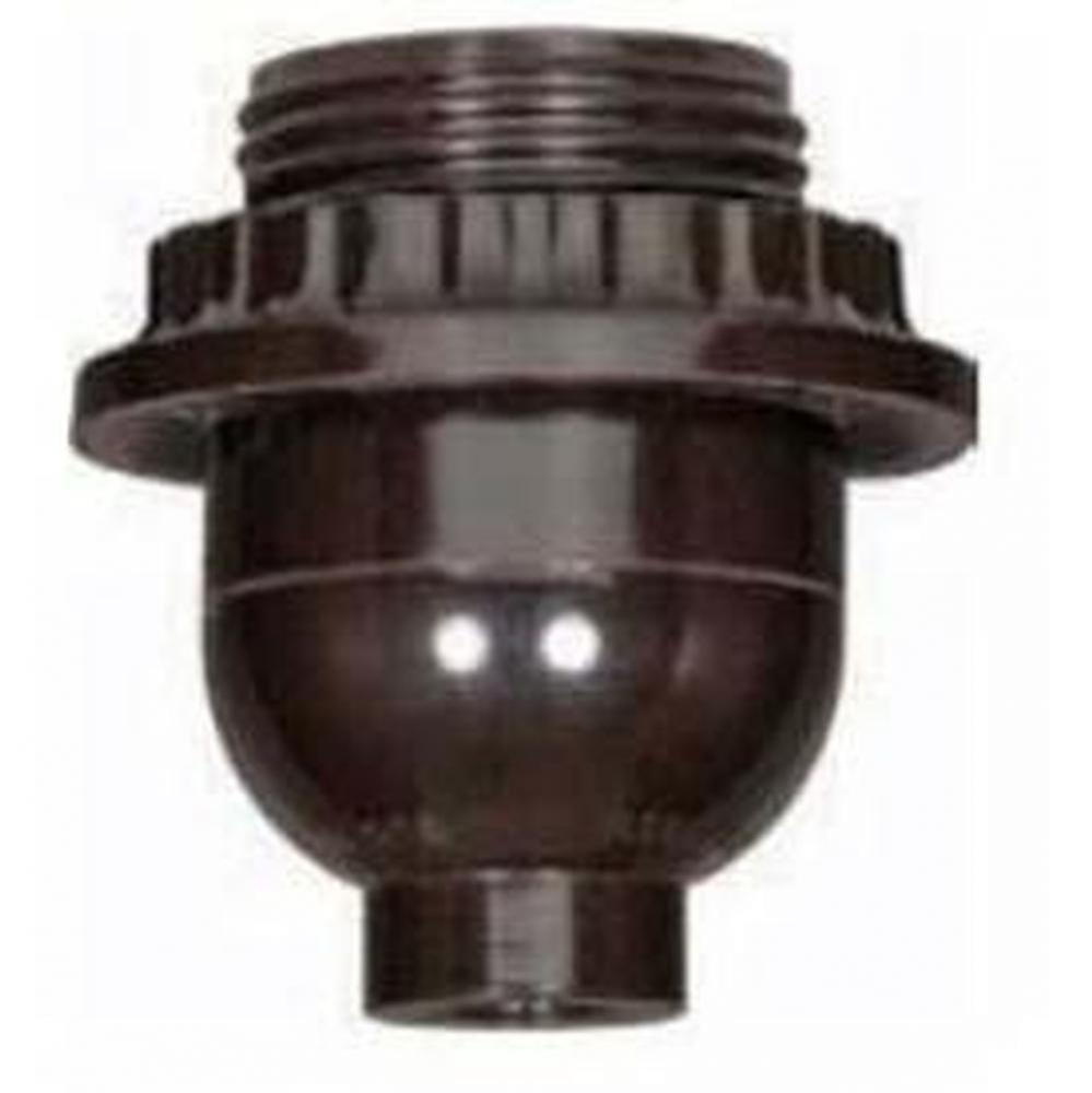 Black Phenolic Short Keyless Socket 1/8 Full
