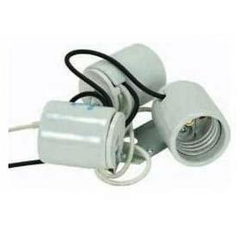 3 Lite Porcelain with Cap Cluster with