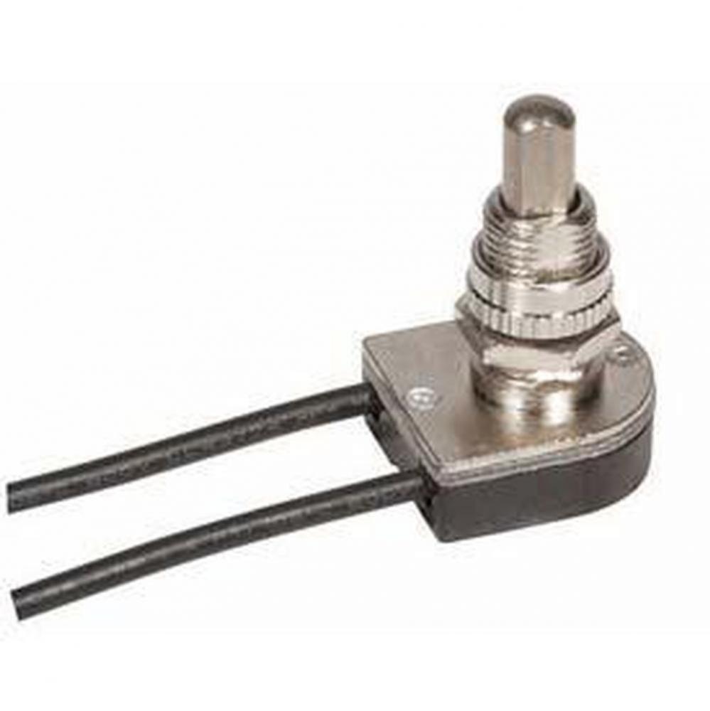 Nickel Finish Push Switch 5/8'' Shank