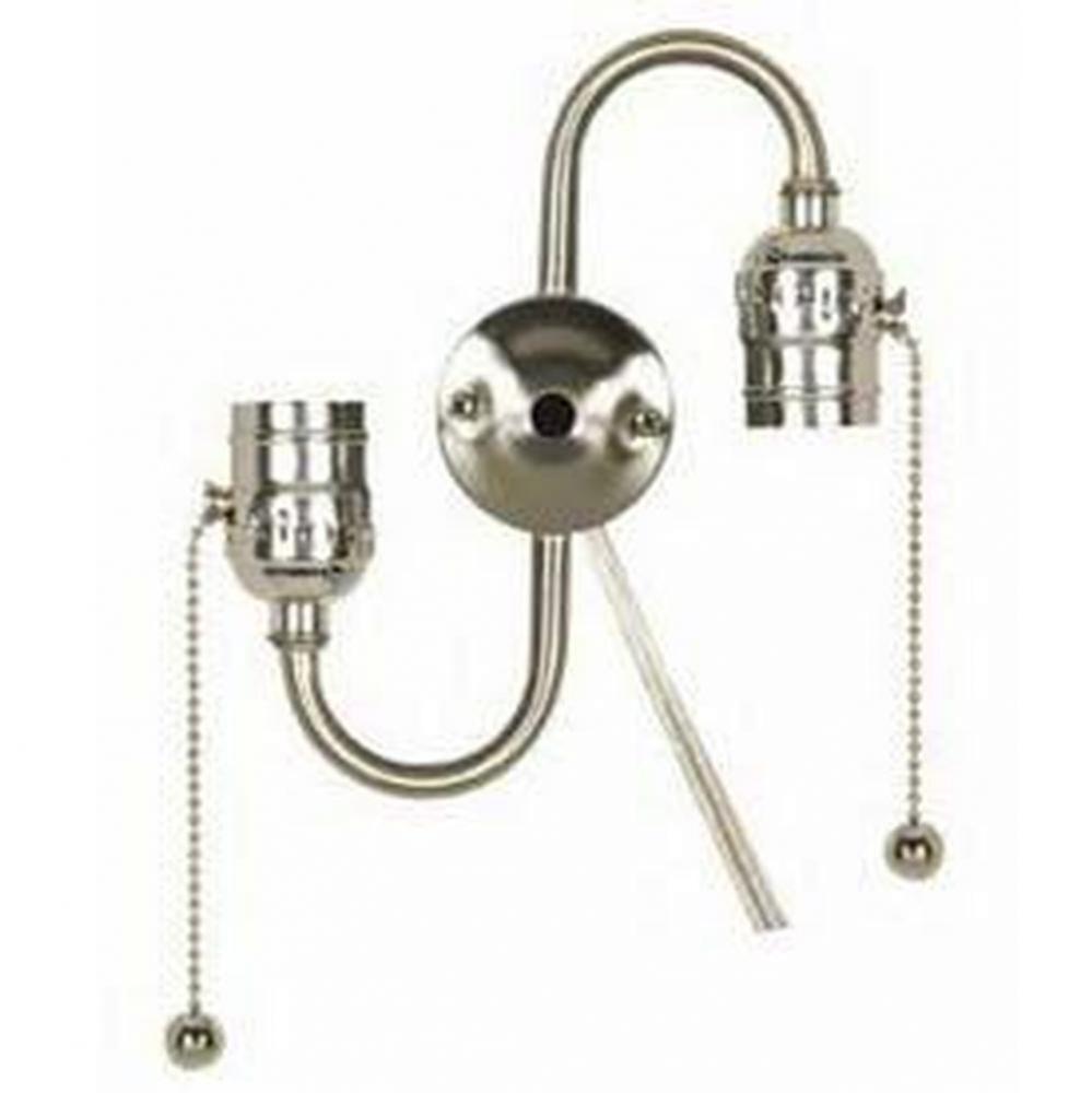 Satin Nickel S Cluster with Pull Chain