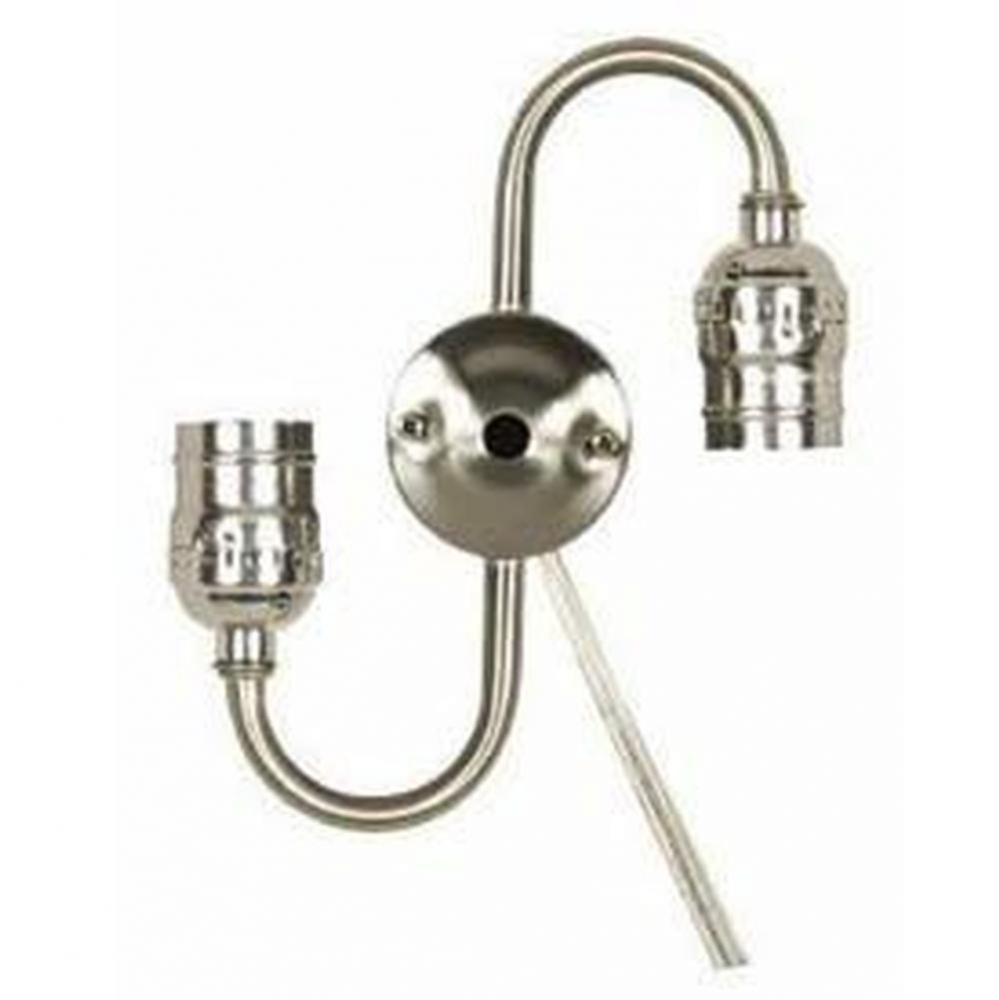 Satin Nickel S Cluster with Keyless Socket