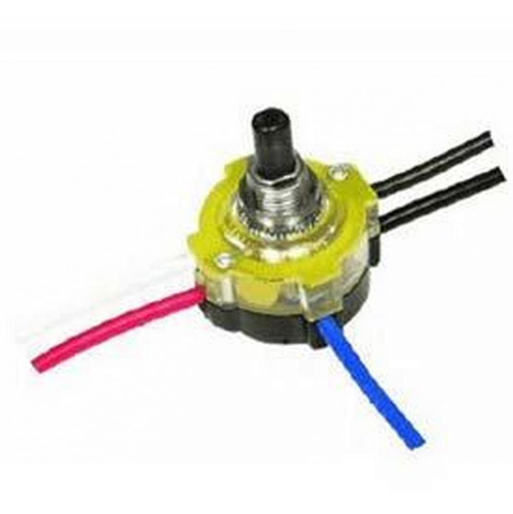 Nickel Finish 3 Way Push Switch Light