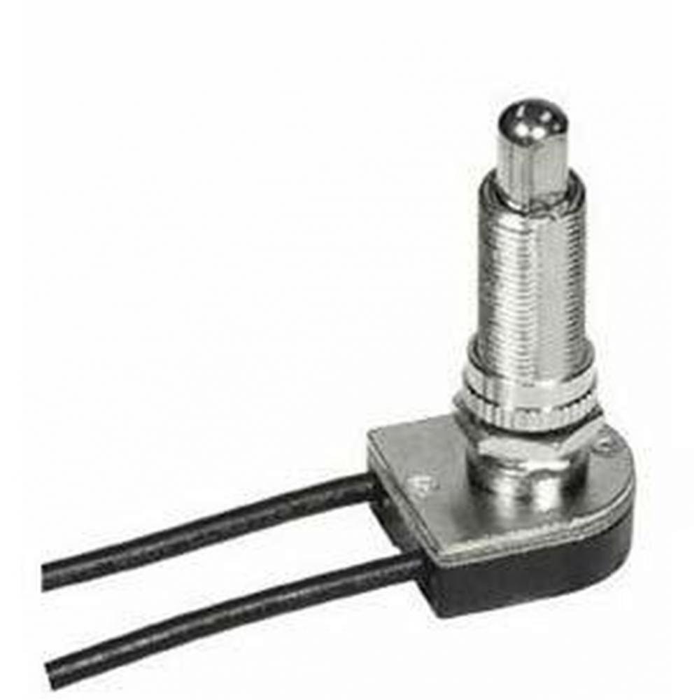 Nickel Finish On/Off Push Switch 1-1/8''