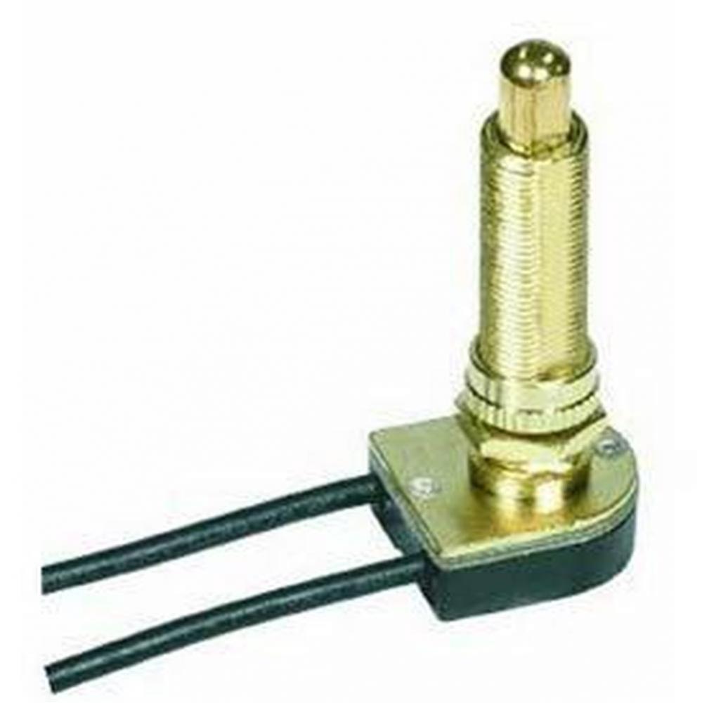 Brass Finish On/Off Push Switch 1-1/2''