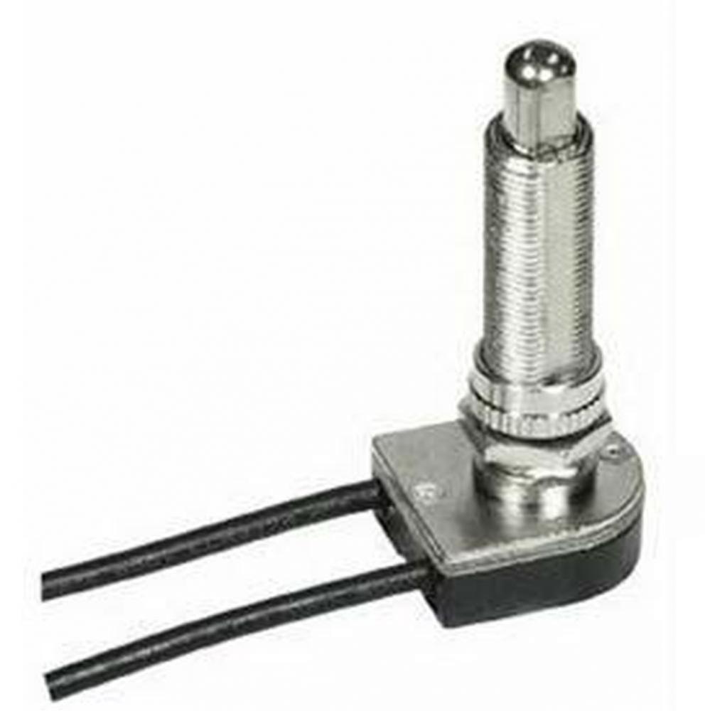 Nickel Finish On/Off Push Switch 1-1/2''