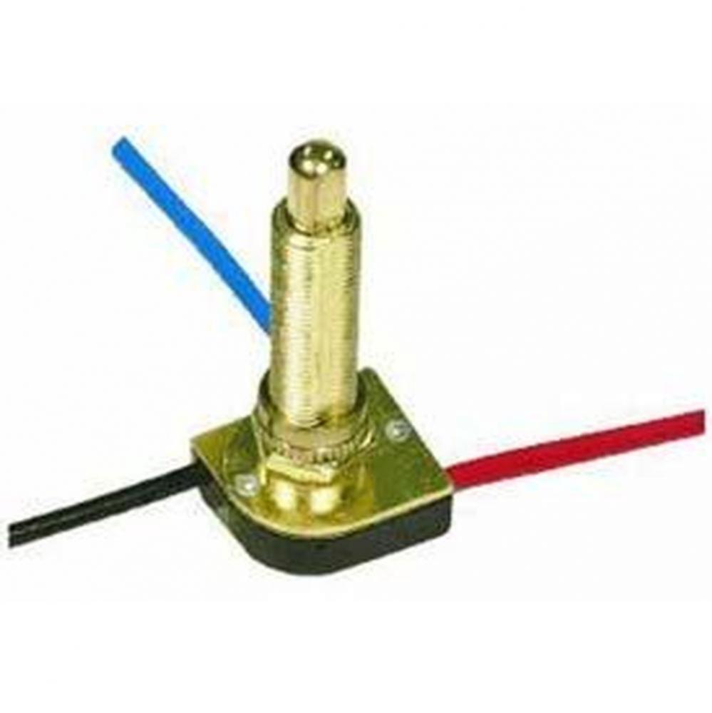 Brass Finish 3 Way Push Switch 1-1/2''