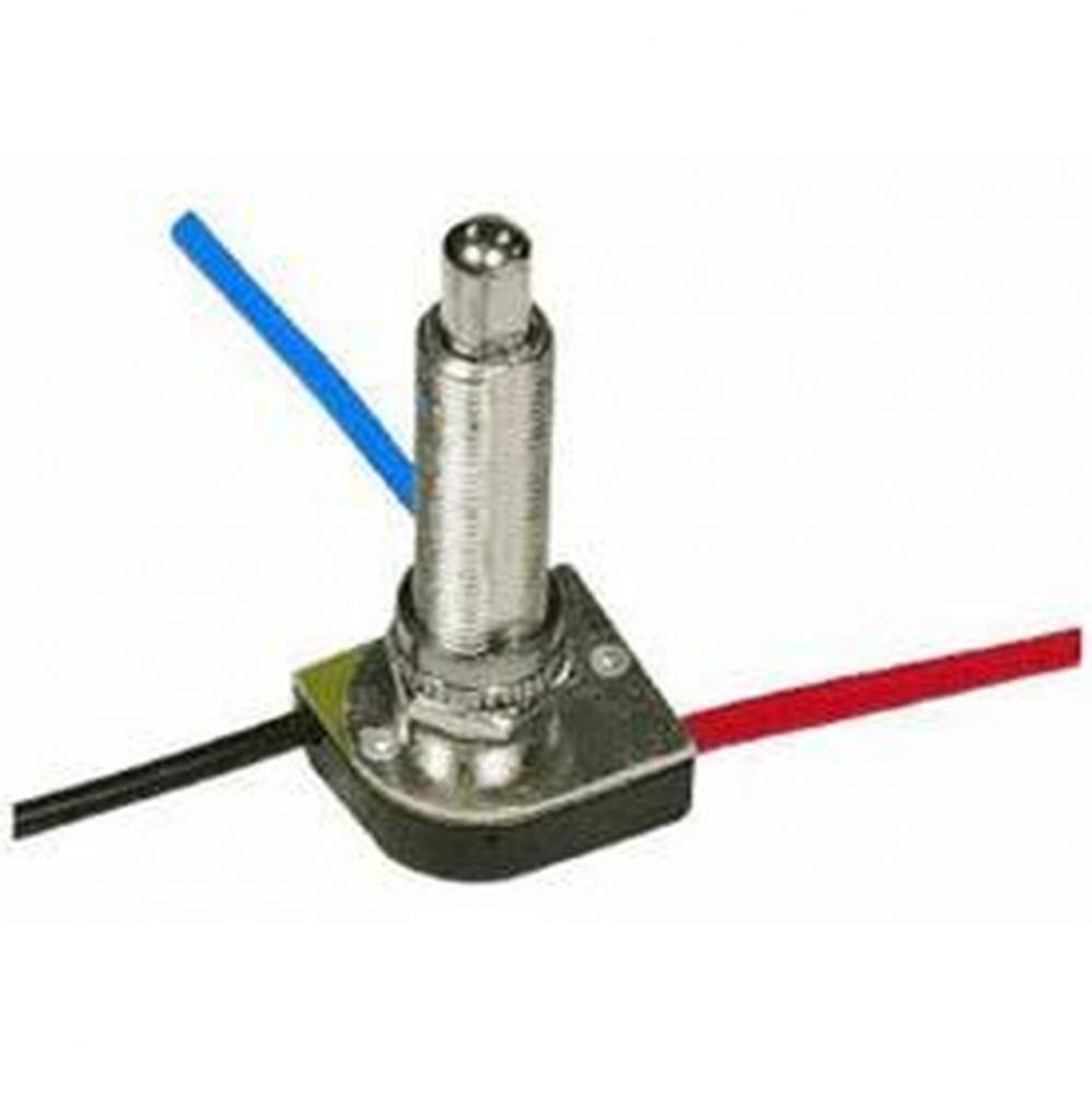 Nickel Finish 3 Way Push Switch 1-1/2''