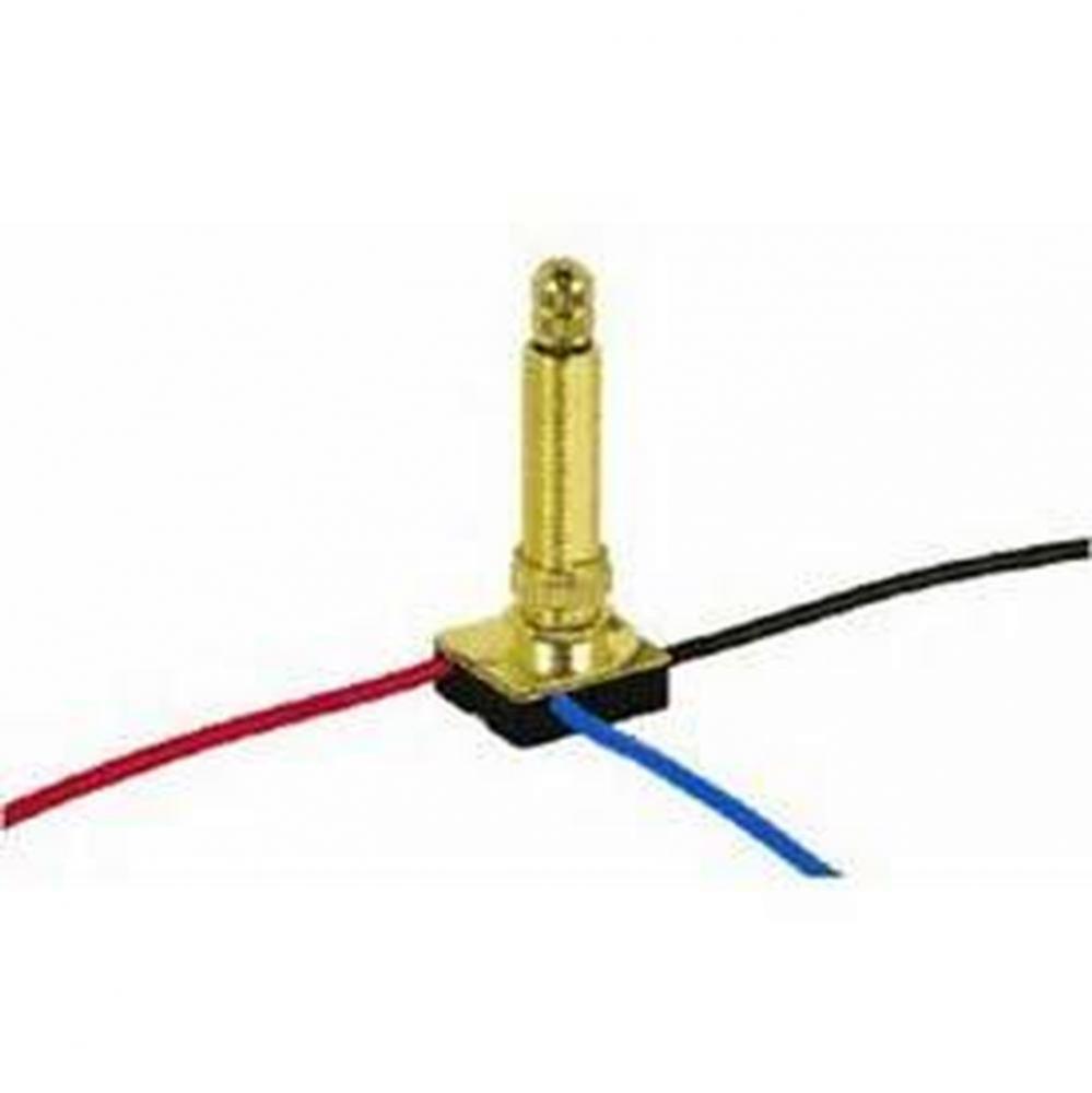 Brass Finish 3 Way Rotary Switch 1-1/2''