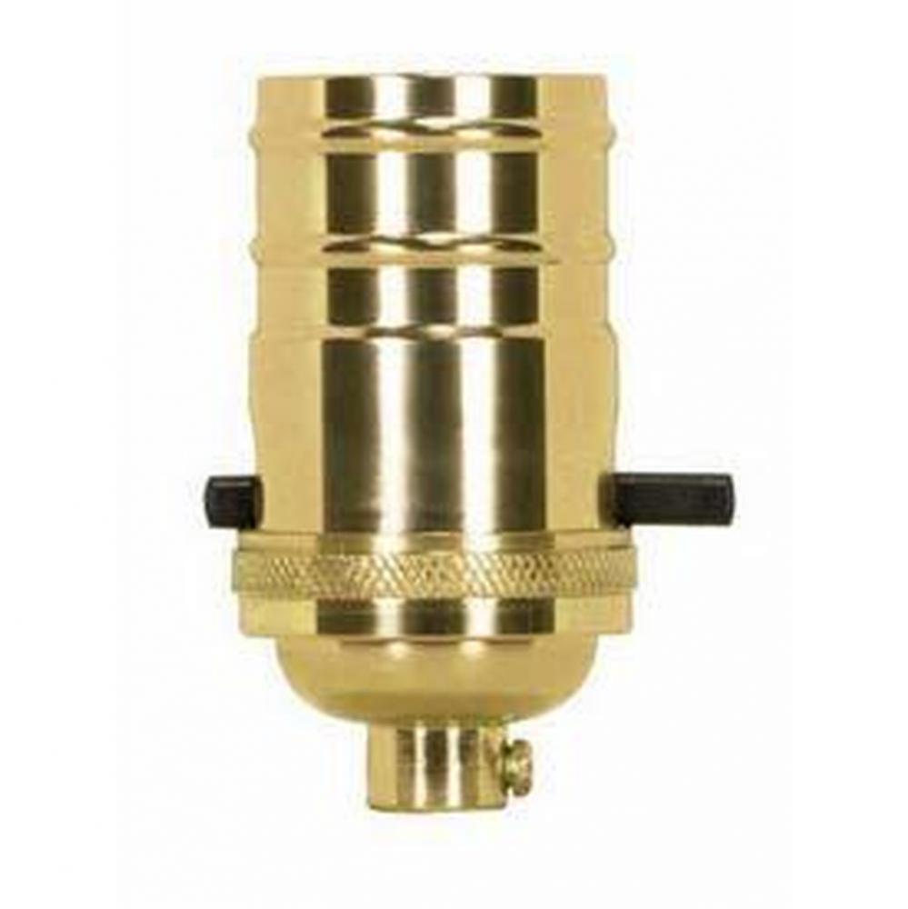Polished Cast Brass Push Thru Socket
