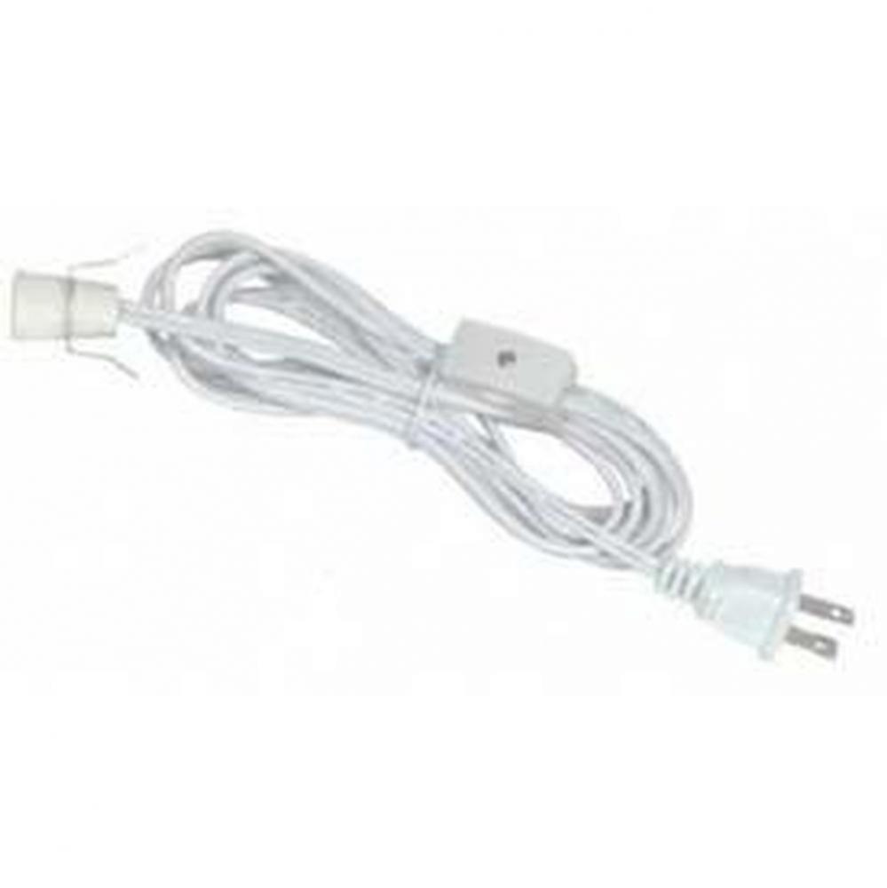 Candelabra Socket with Snap with 6 ft White