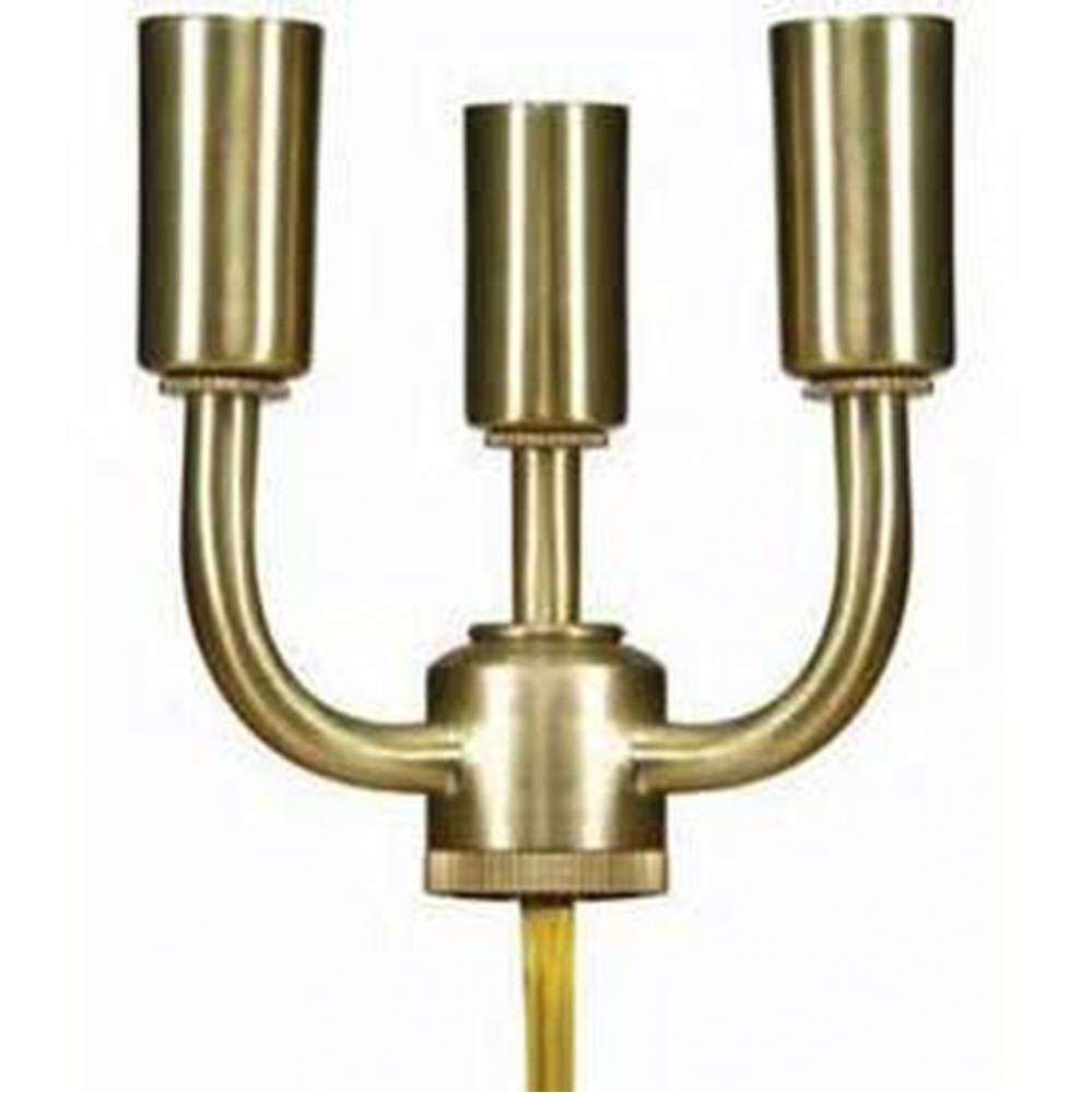 3 Light Solid Brass Candelabra