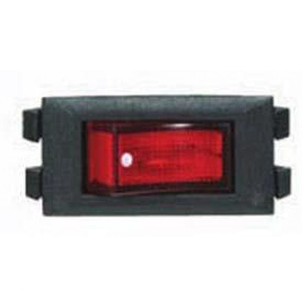 Black Rocker On/Off Lighted Sw.