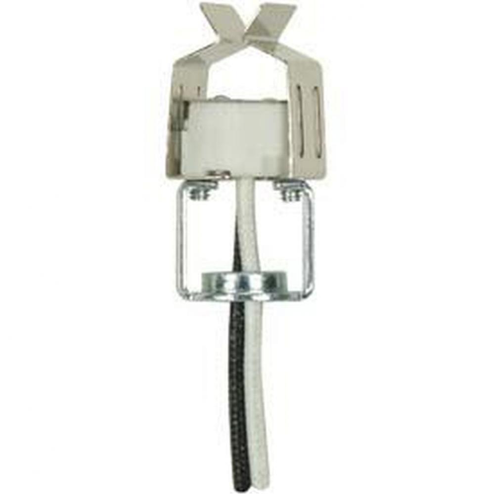 Porcelain Halogen Socket with Spring Clip