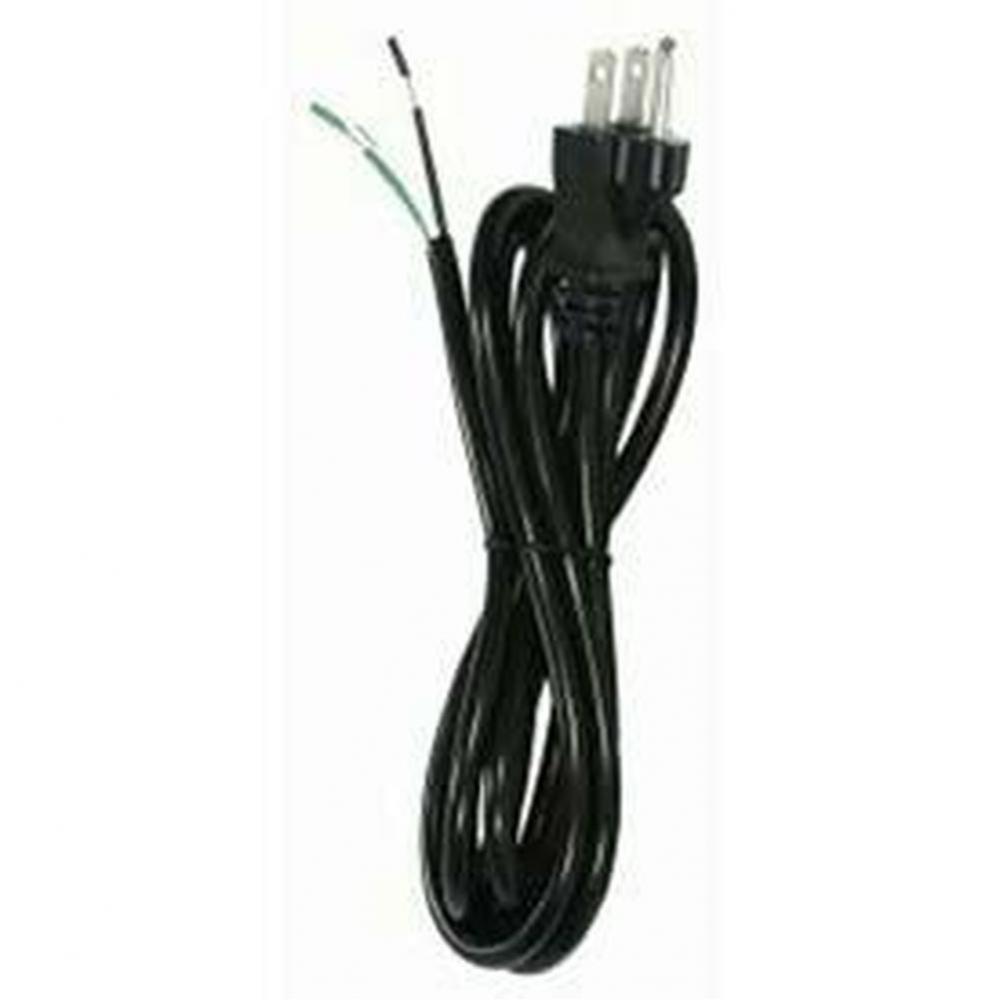 8 ft Black 18/3 Svt Cord Set with P