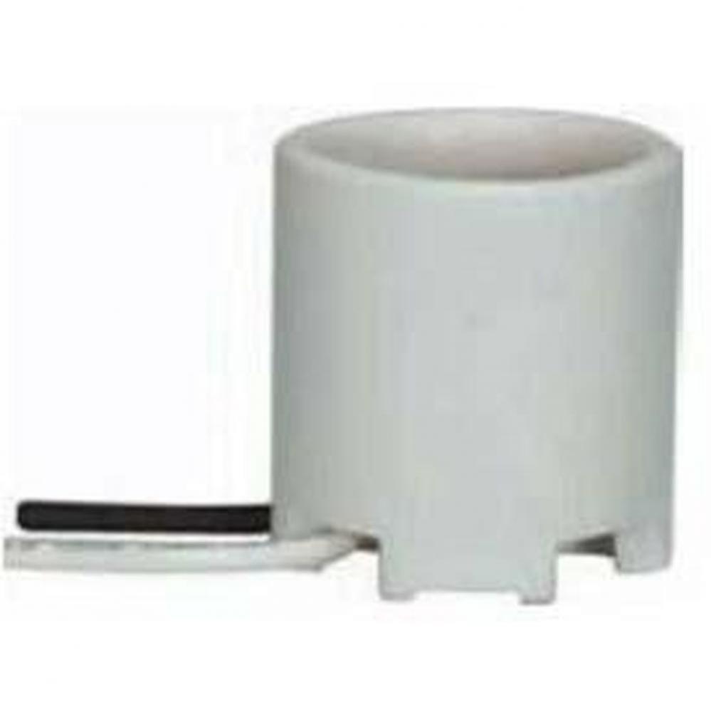 Keyless Glazed Porcelain Socket with 9'' Awm