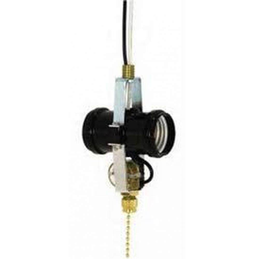 Medium Base Pull Chain Socket 12'' Le