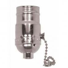 Satco 80-1007 - Nickel Finish Pull Chain Socket 1/8 Cap LSS
