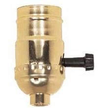 Satco 80-1012 - Brite Gilt Finish On/Off Turn Knob Socket 1/8 Cap LSS