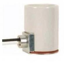 Satco 80-1445 - E26 Glaze Porcelain Side Mount with Nickel Shell