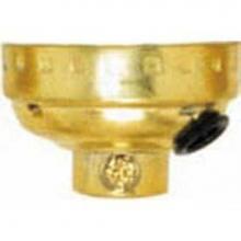 Satco 80-1701 - Brite Gilt Alum 1/8IPS Cap with Side Hole