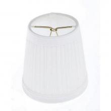 Satco 90-1270 - White Pleated Clip-on Shade