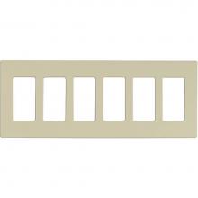 Satco 96-623 - Claro 6 Gang Wallplate Al