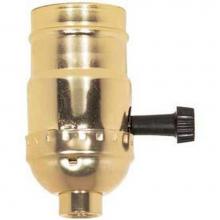 Satco 80-1002 - Brite Gilt Finish 3 Way Socket 1/8 Cap LSS