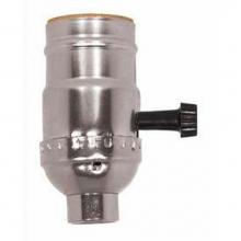 Satco 80-1005 - Nickel Finish 3 Way Socket 1/4 Cap LSS