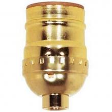 Satco 80-1010 - Brite Gilt Finish Short Keyless Socket 1/8 Cap