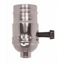 Satco 80-1013 - Nickel Finish On/Off Turn Knob Socket 1/8 Cap LSS