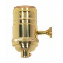 Satco 80-1058 - Polished 4 Pc STP Solid Brass On/Off Tk Socket