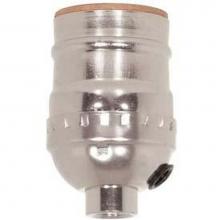 Satco 80-1373 - Nickel Keyless Socket with Side Out