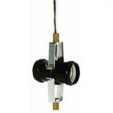 Satco 80-1380 - Twin Phenolic Socket 12'' Leads with Ground