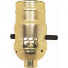 Satco 80-1529 - Brite Gilt Push Thru Socket with Set Screw