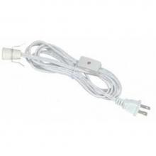 Satco 80-1786 - Candelabra Socket with Snap with 6 ft White