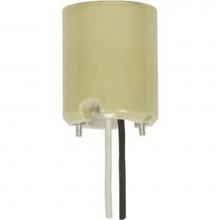 Satco 80-2090 - 4 kV Yellow Keyless Porcelain Mogul