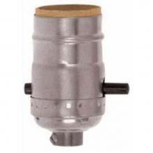 Satco 90-1667 - Solid Brass Polished Nickel Push Thru Socket with Ss